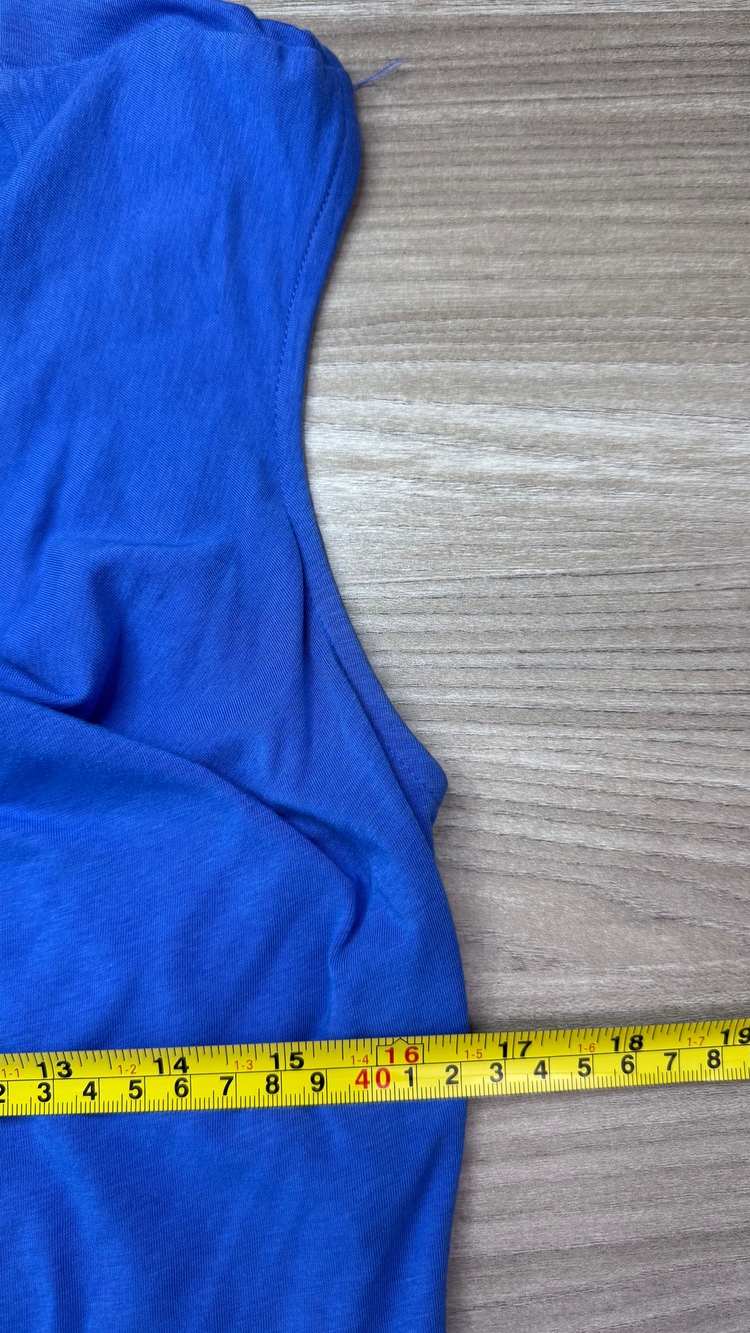 Splendid Women's Sleeveless V-Neck Drape Top Blue Size Medium Made in USA